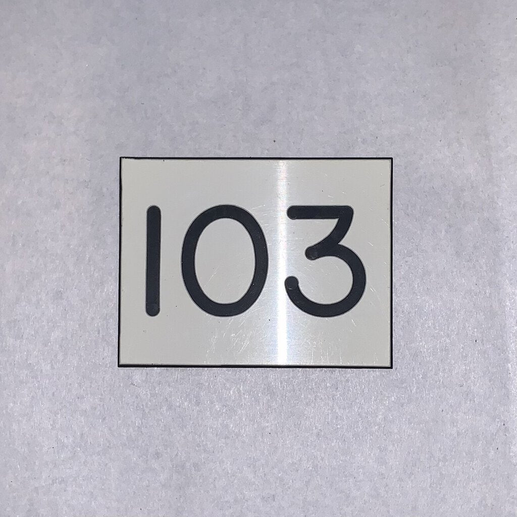PLASTIC NUMBER CARD