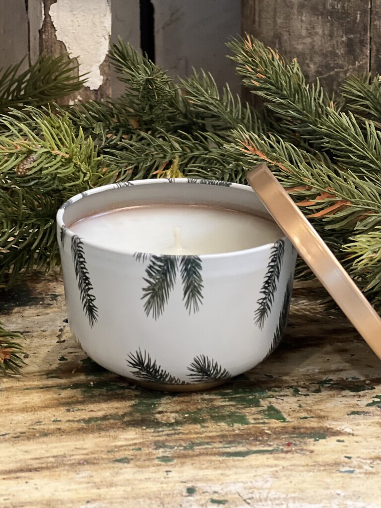GOLD TIN FRAISER FIR CANDLE