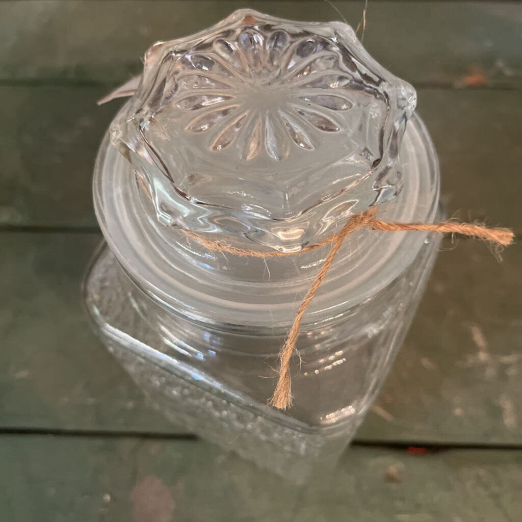 CUT GLASS JAR WITH LID