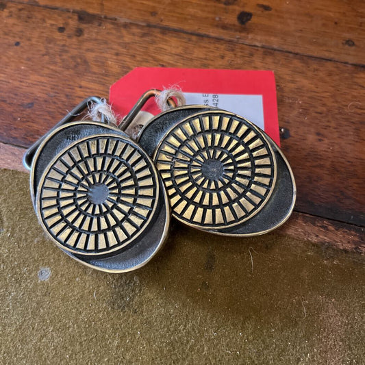 PAIR SOLID BRASS BELT BUCKLES