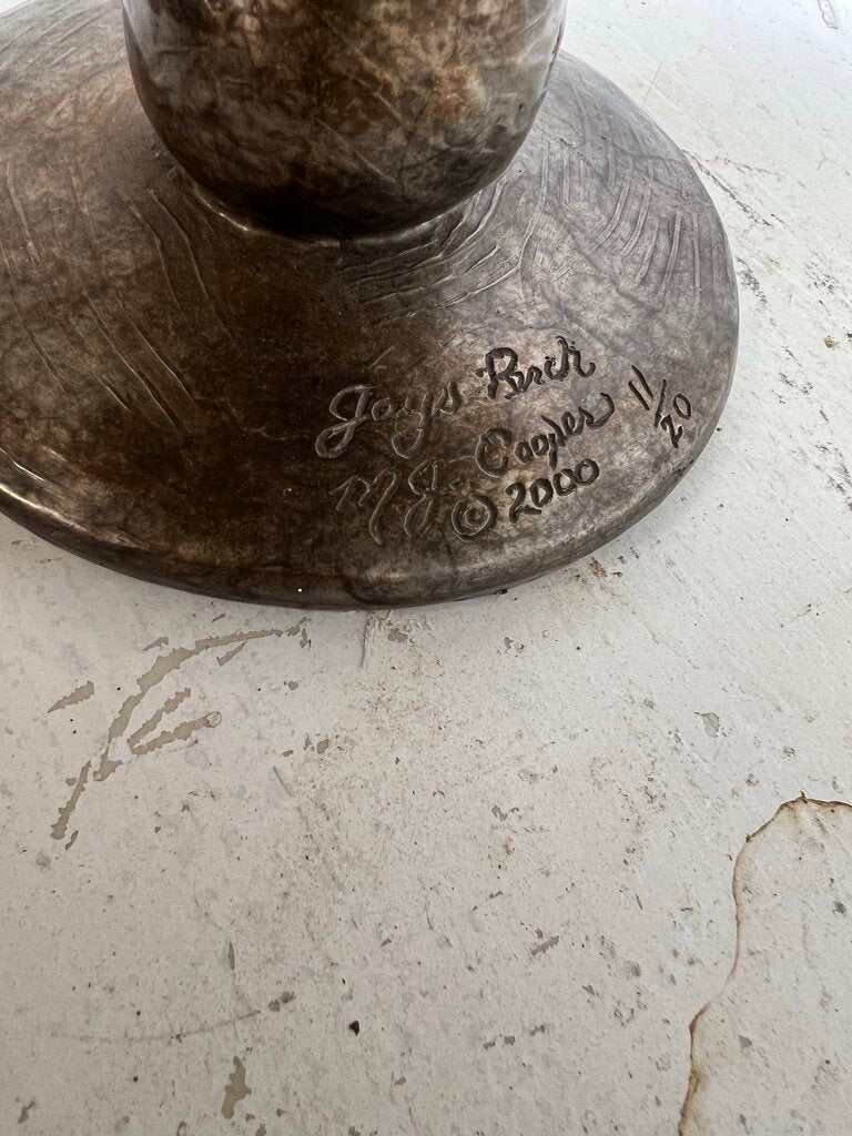 BRONZE BIRN URN SCULPTURE