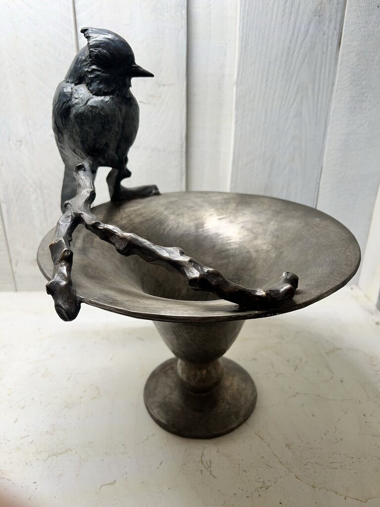BRONZE BIRN URN SCULPTURE
