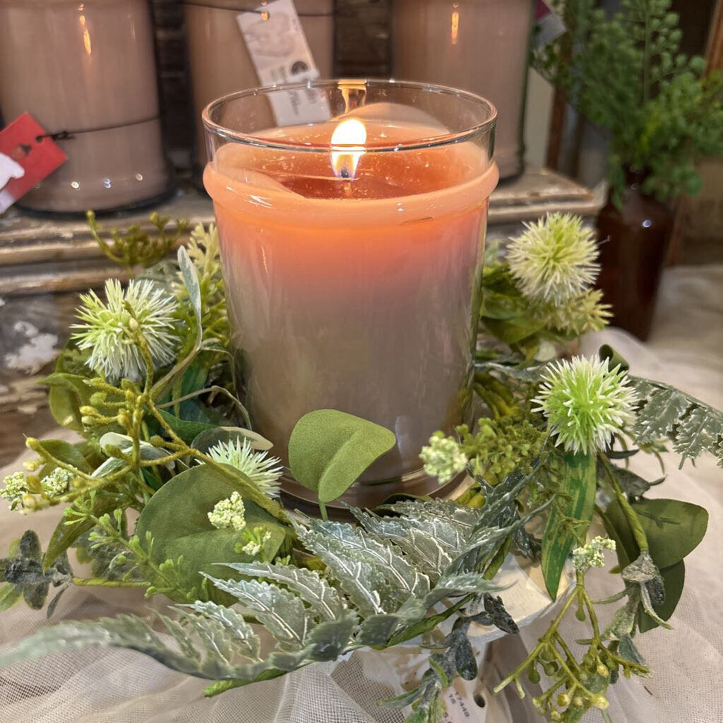FERN AND WILDFLOWER CANDLE RING