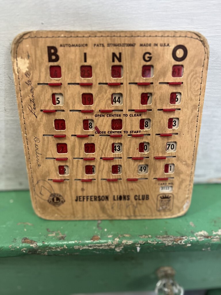 VINTAGE BINGO CARD