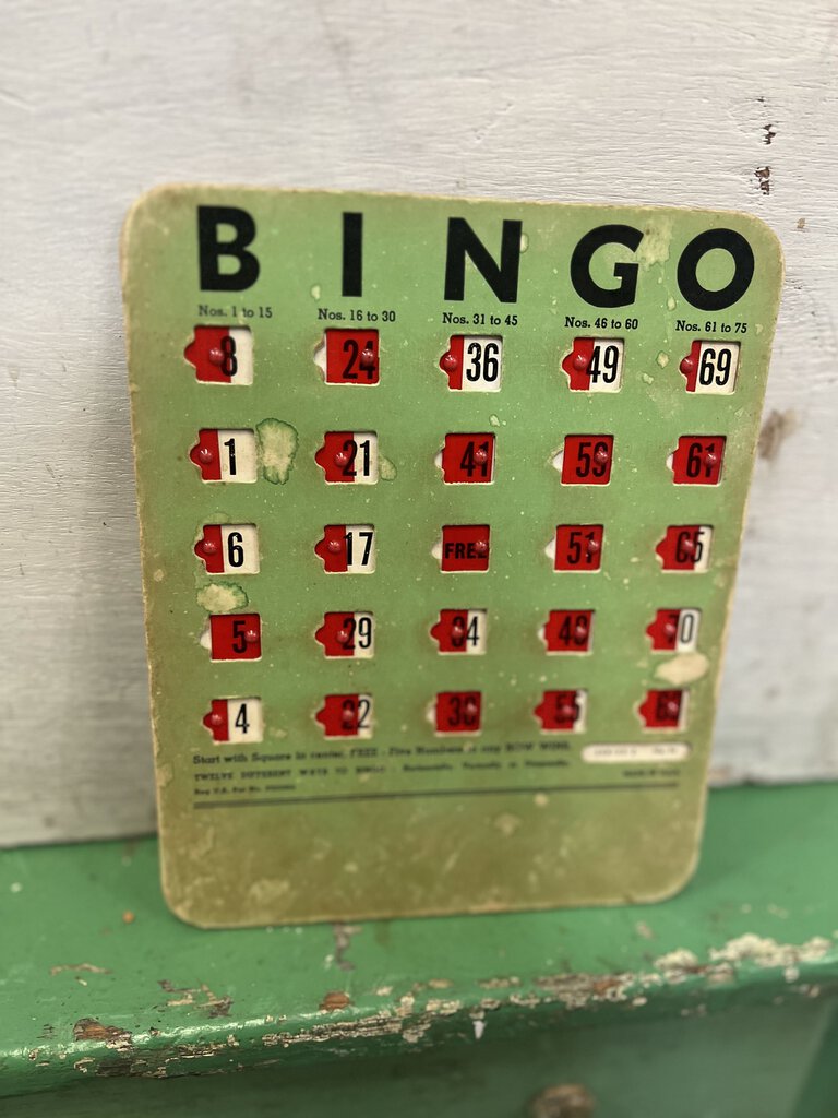 VINTAGE BINGO CARD