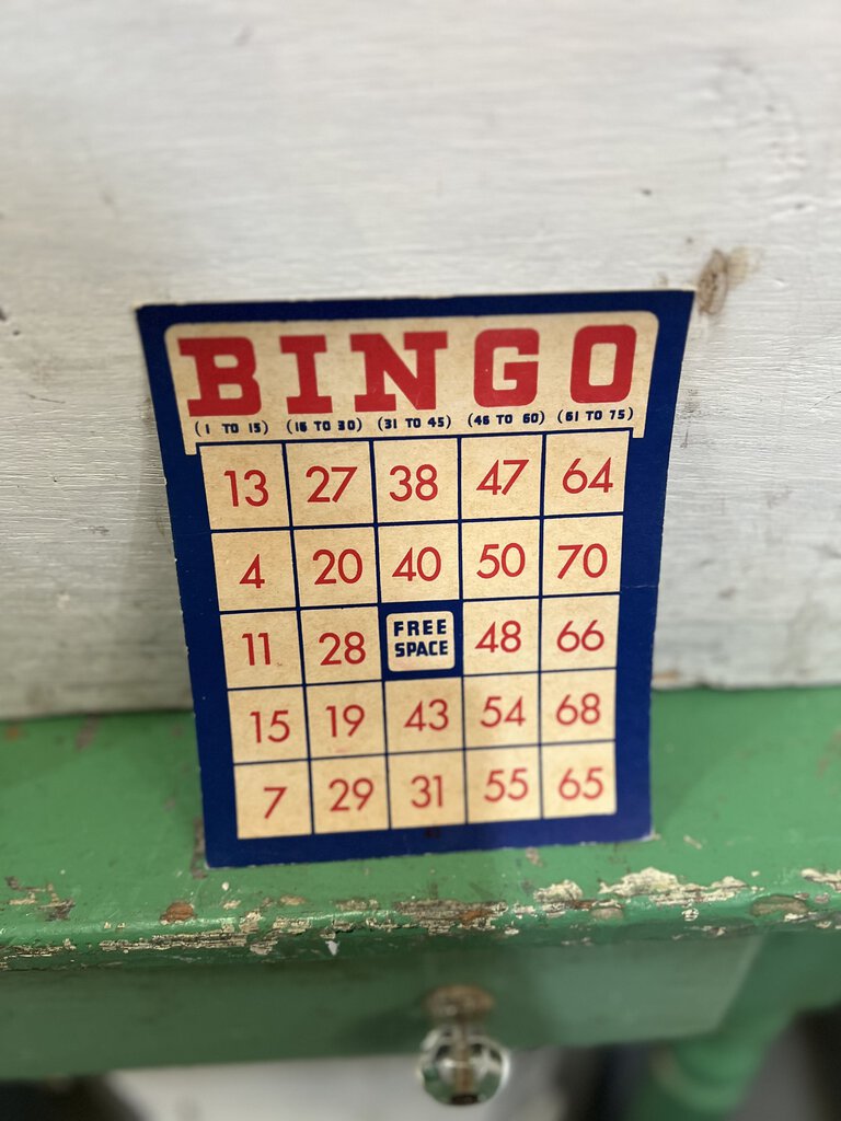 VINTAGE BINGO CARD