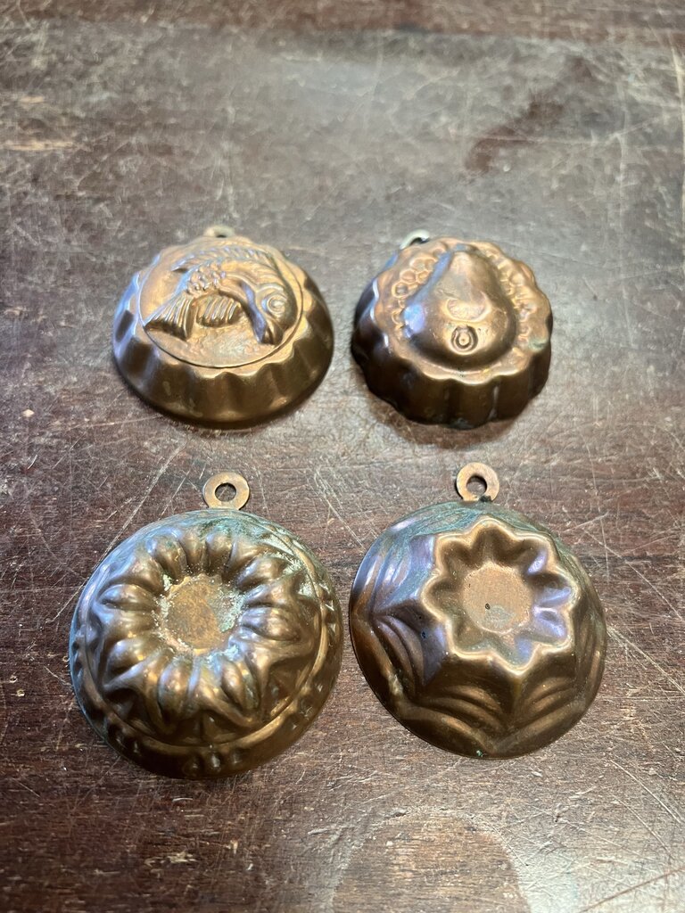 SET OF 4 SALESMAN SAMPLE COPPER MOLDS