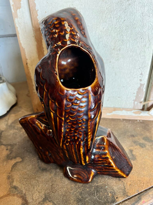 CERAMIC OWL PLANTER