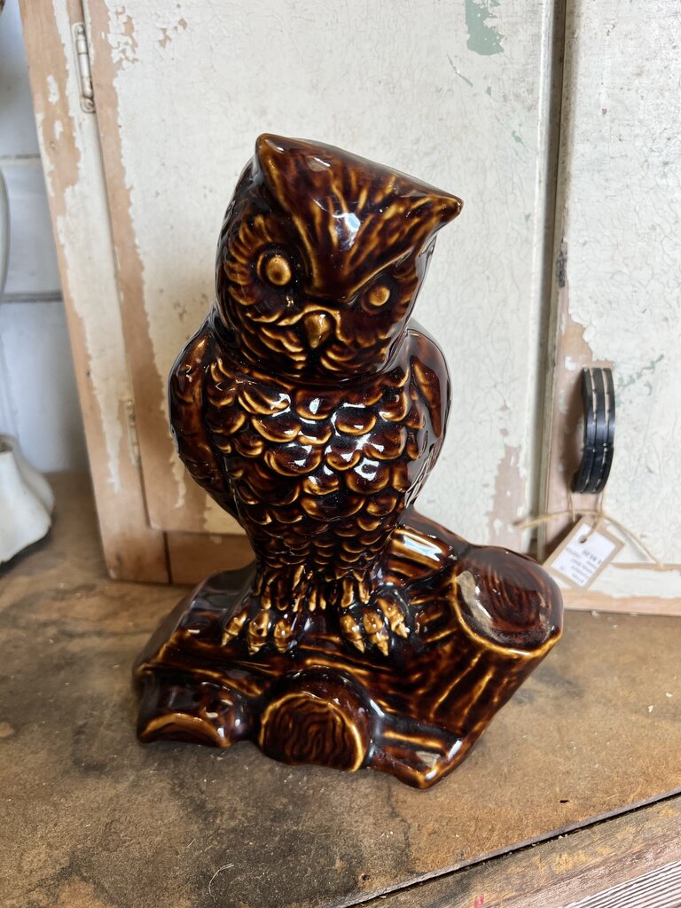 CERAMIC OWL PLANTER