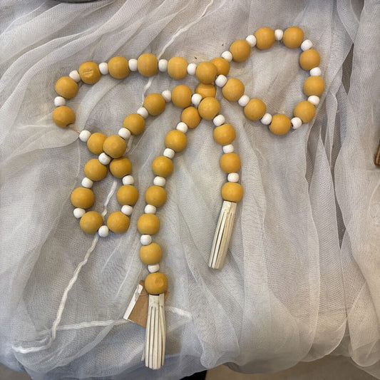 Yellow and white beads