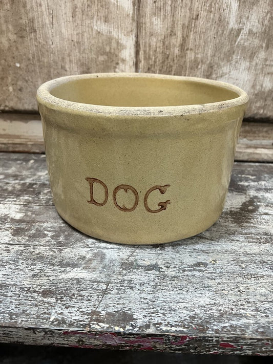 ROSEVILLE USA POTTERY DOG BOWL