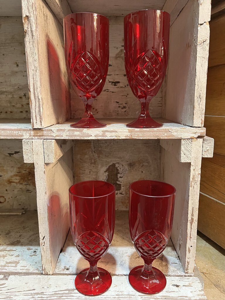 SET OF 4 IRISH CRYSTAL GOBLETS