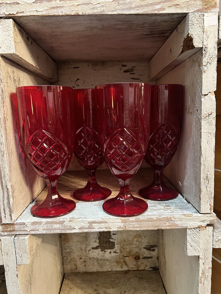 SET OF 4 IRISH CRYSTAL GOBLETS