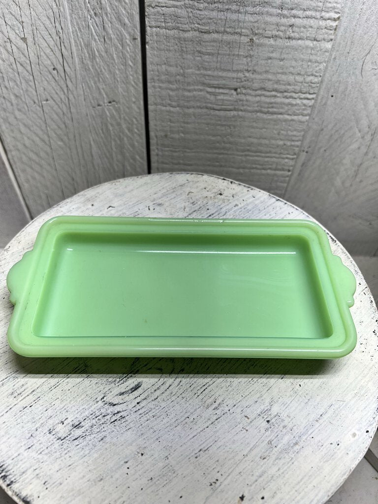 RARE VINTAGE JADEITE BUTTER DISH