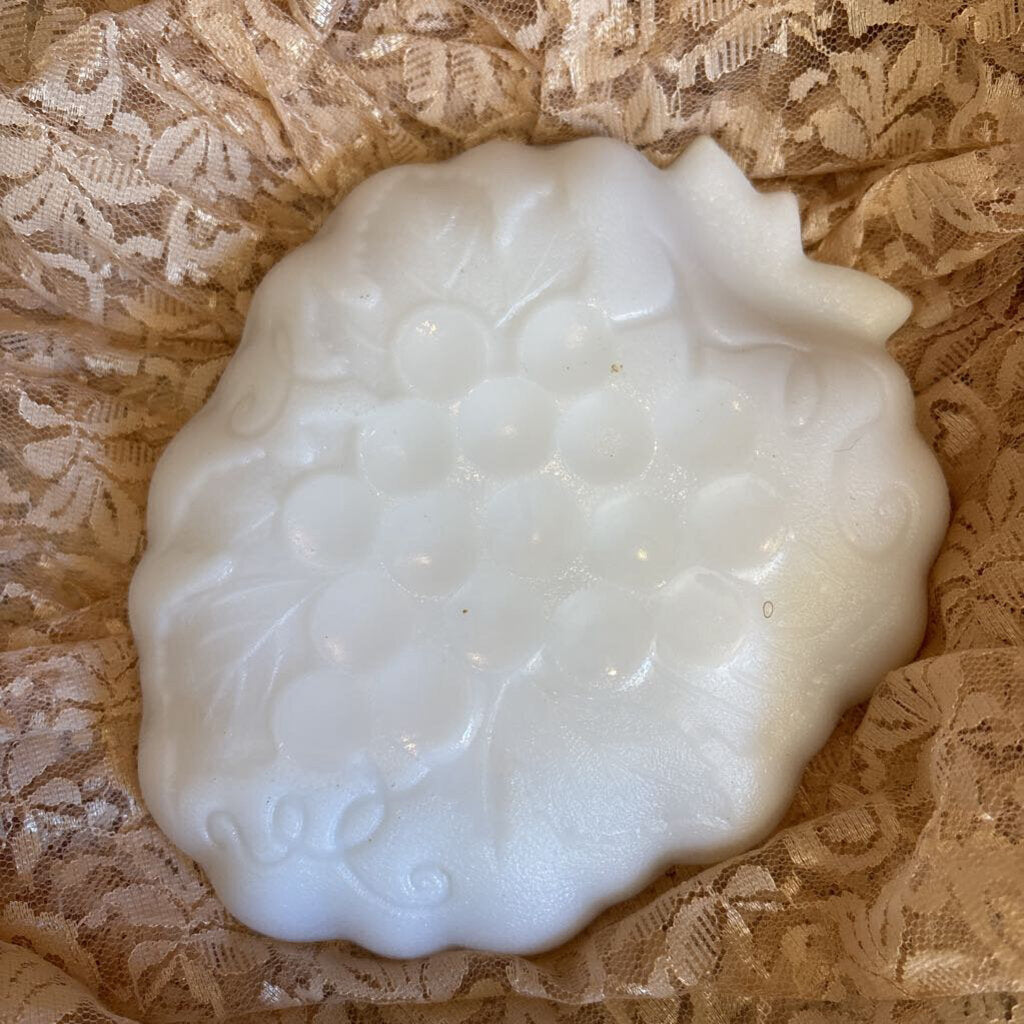 HAZEL ATLAS MILK GLASS GRAPE BOWL