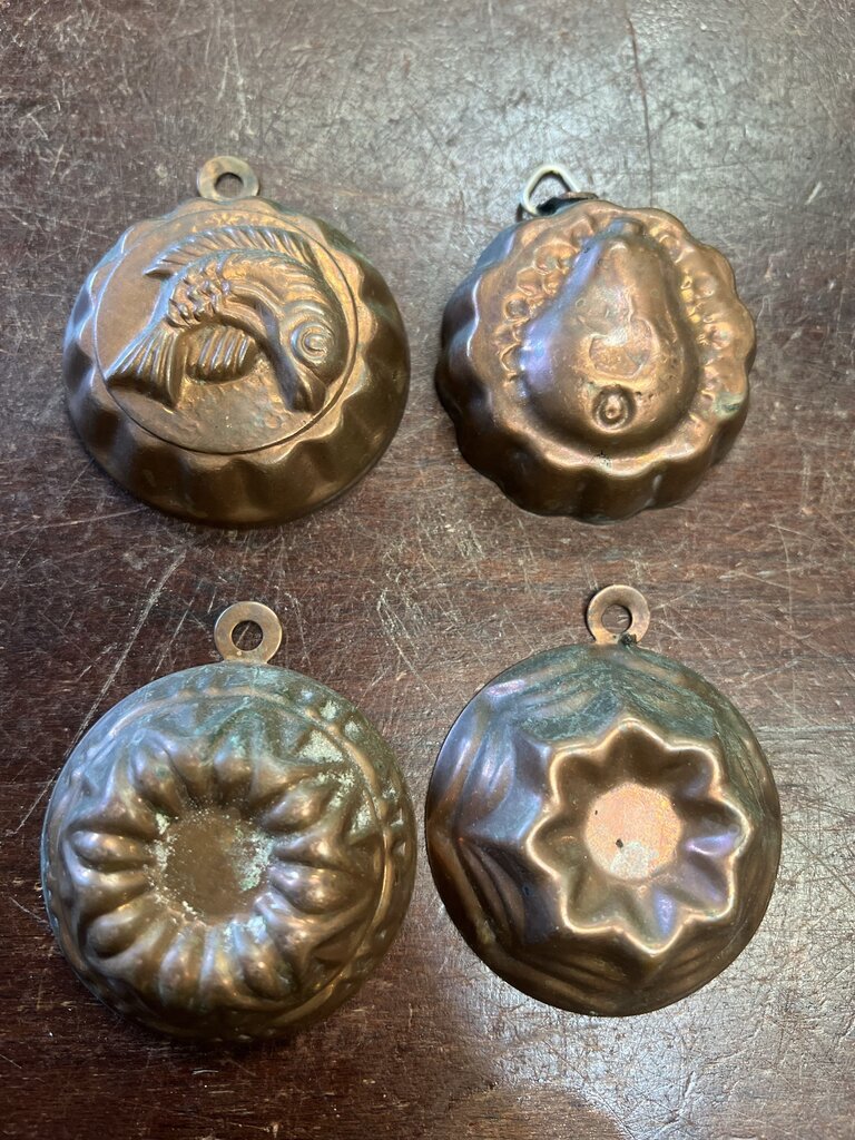 SET OF 4 SALESMAN SAMPLE COPPER MOLDS